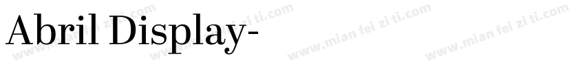 Abril Display字体转换